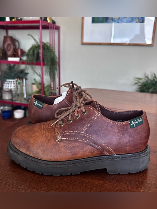 Eastland Shoes - Vintage 90s Eastland Chunky Lace Up Oxford Shoes Brown Leather | Women Size 9.5